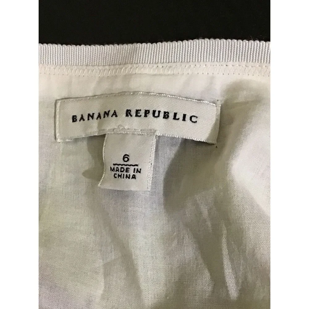 Banana Republic Cotton/Silk Circle Midi Skirt 6 Spring Green Floral Lightweight - Picture 3 of 4